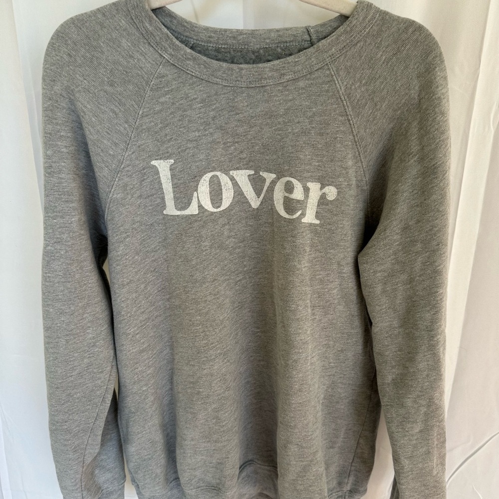 Gray 'Lover' Sweatshirt